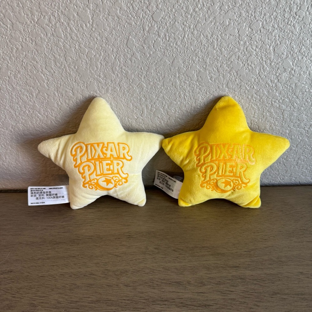 Disney Pixar Pier Star Plush Set – Yellow‎ & Light Yellow – California Adventure